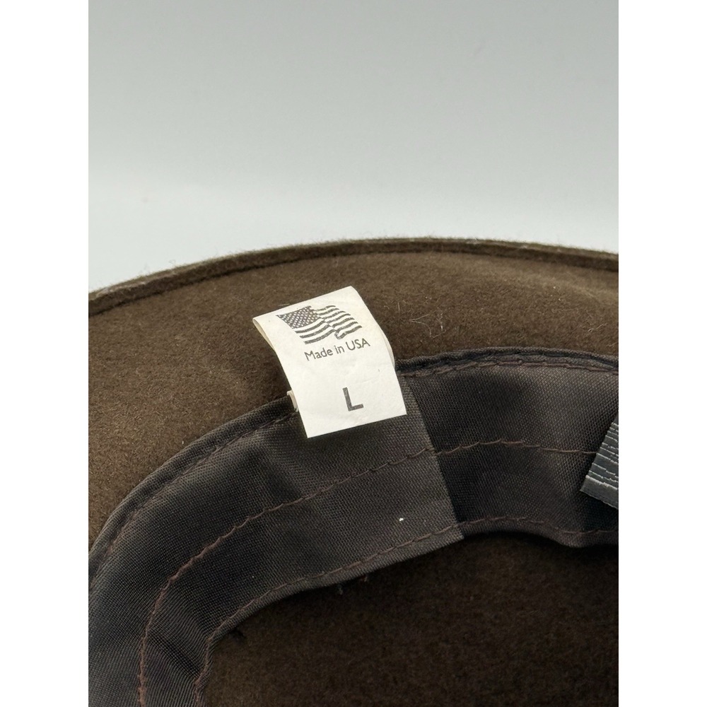 Vintage A. Adams & Spire Brown Felt Fedora Hat 90's Classic Made In USA - Picture 8 of 12